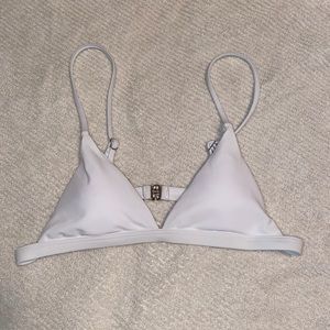 white triangle bikini top